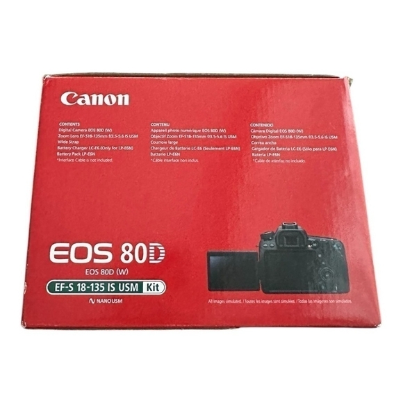 Canon EOS 80D 24.2MP Digital SLR Camera &  18-135mm IS USM Photo Camera Lens - Picture 12 of 12